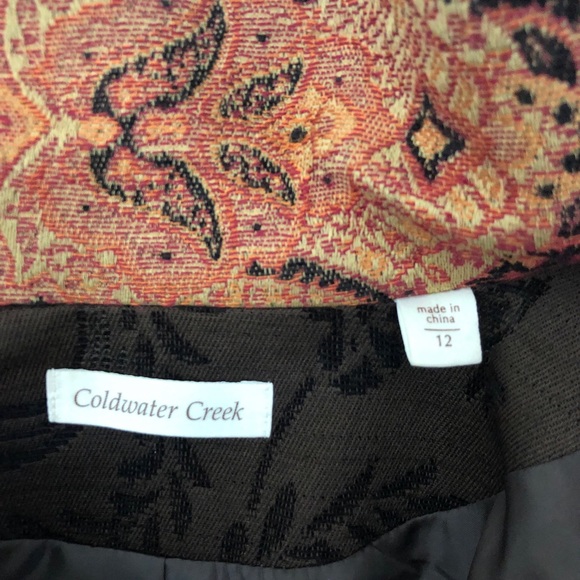 Coldwater Creek 2 Metal Button Leaf Print Blazer - Picture 13 of 15